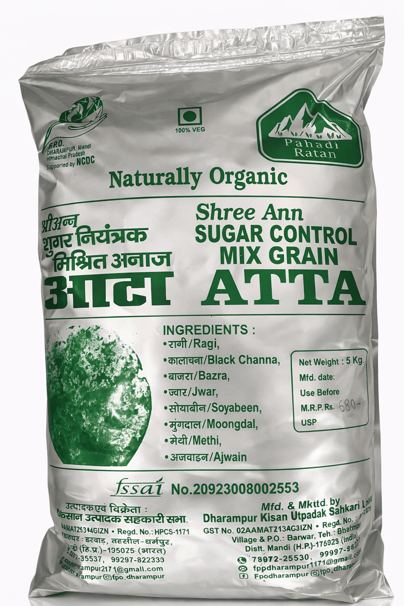 Pahadi Rattan Sugar Control Mix Grain Aata 5KG