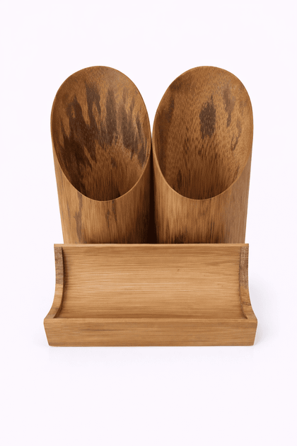 Bamboo Pen Stand (Double Pillar)