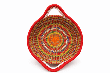 Handle Basket With Beads
