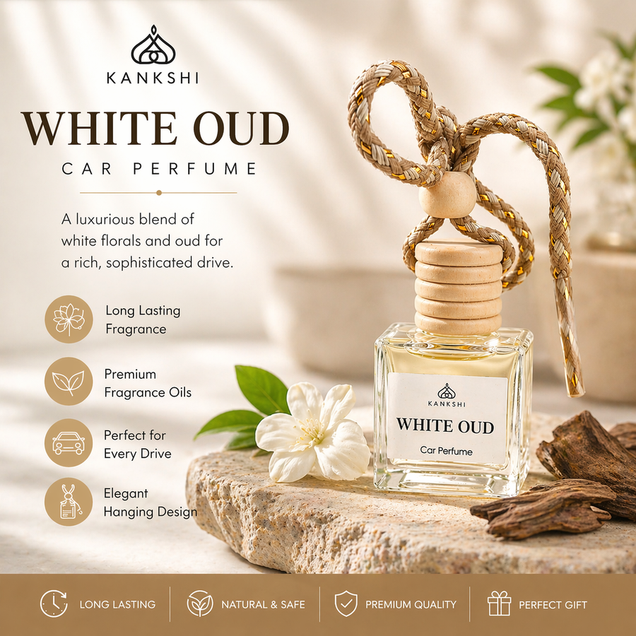 White Oud Car Freshener