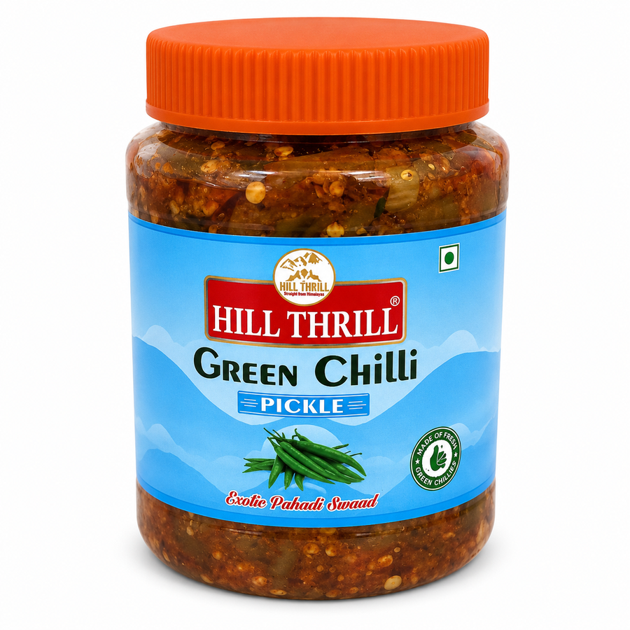 GREEN CHILLY PICKLE 500GM (HT)