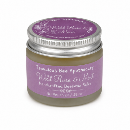 Wild Rose Mint Beeswax Salve Lip Balm